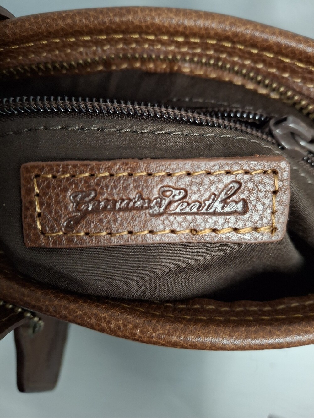 Harris Tweed Blackwatch Plaid Genuine Leather Satchel Bag NWT - Picture 5 of 6